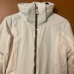Rossignol Women's White/Gray Waterproof Detachable Hood Ski Jacket Size Small